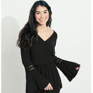 Boho Bell Sleeve Lace Romper